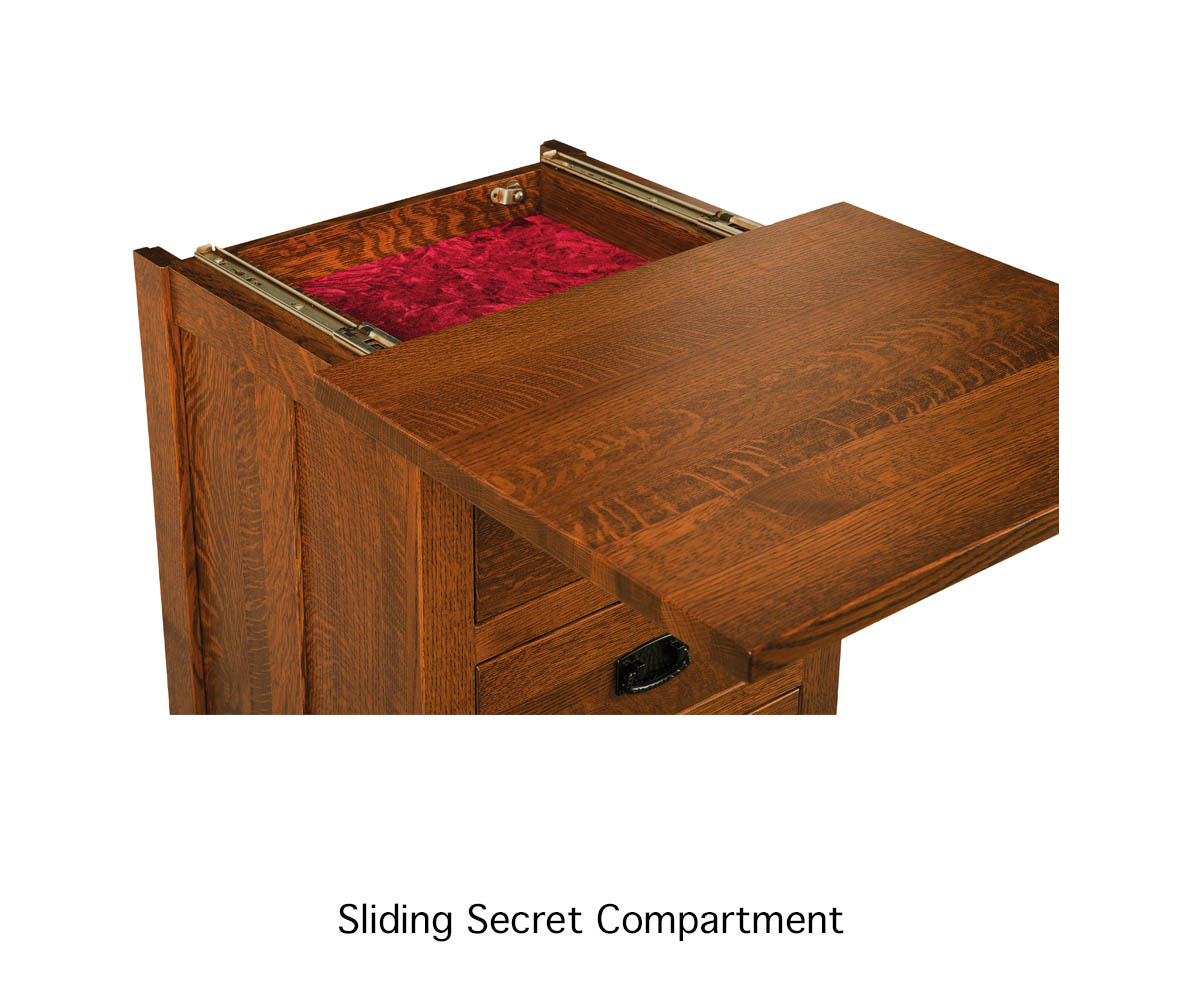 Classic Mission Nightstand with Secret Compartment Falls Furniture
