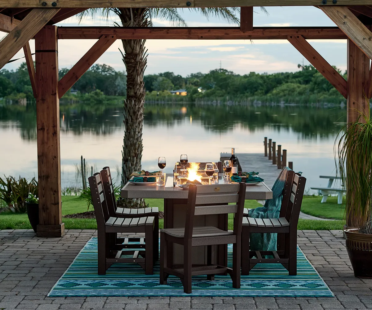 Lumin Fire Table 79" Rectangular - Dining Height - Image 5
